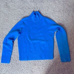 French Connection Blue Mock Sweater, M